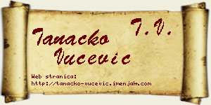 Tanacko Vučević vizit kartica
